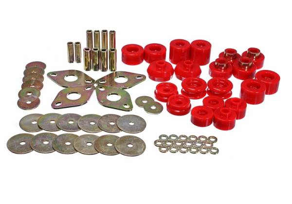 Energy Suspension - Energy Suspension 00-02 Toyota 4-Runner 2WD/4WD Red Body Mount Bushing Set