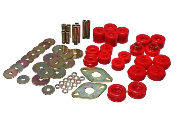 Energy Suspension - Energy Suspension 96-99 Toyota 4Runner 2WD/4WD Red Body Mount Bushing Set