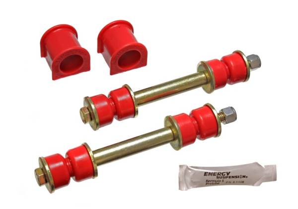 Energy Suspension - Energy Suspension 89 Toyota 4Runner 2/4WD Red 24mm Complete Front Sway Bar Bushing Set