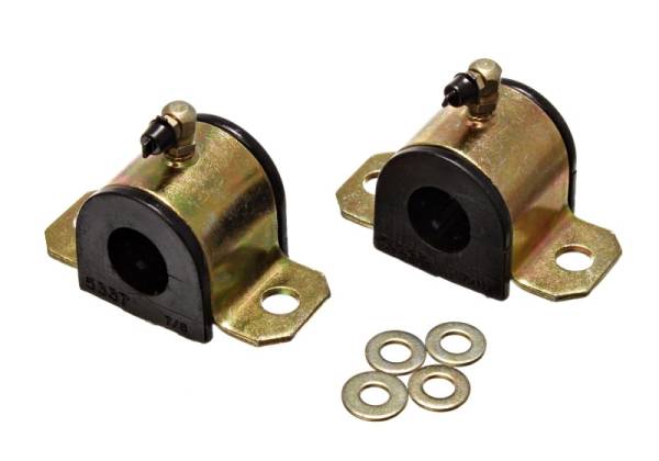 Energy Suspension - Energy Suspension 00-05 Toyota Celica Black 22mm Front Sway Bar Frame Bushings (Greaseable Frame Bus