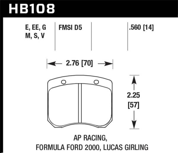 Hawk Performance - Hawk 1984-1986 Alfa Romeo GTV-6 2.5 HPS 5.0 Front Brake Pads