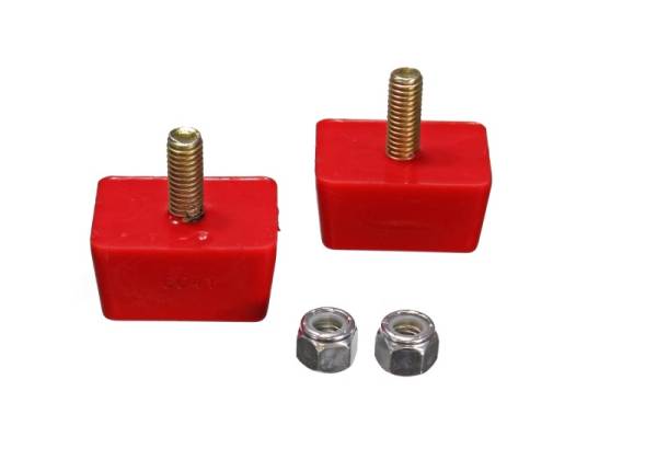 Energy Suspension - Energy Suspension Univ Red 7/8in H x 1-7/8in L x 1-3/8in W Low Profile Rectangular Bump Stops (2 ea)