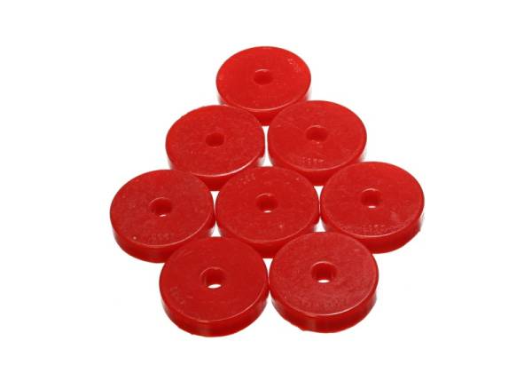 Energy Suspension - Energy Suspension Polyurethane Pad Set - 2-9/32in OD x 7/16in Hole ID x 1/2in Height - Round Red