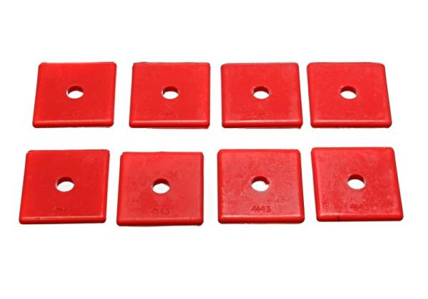 Energy Suspension - Energy Suspension Pad - Med - 2in SQ x 7/16in ID x 1/4in H - Red