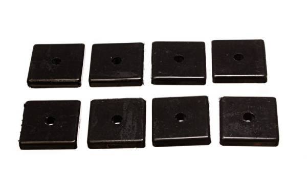 Energy Suspension - Energy Suspension Square Pad Set 2-1/16in Length x 2-1/16in Width x 3/8in Hole ID x 3/8in H-Black