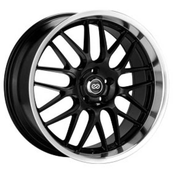 Enkei - Enkei Lusso 20 x 8.5 40mm Offset 5x112 Bolt Pattern Black w/ Machine Lip Wheel