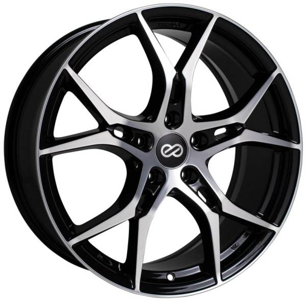 Enkei - Enkei Vulcan 17x7.5 45mm Offset 5x114.3 Bolt 72.6mm Bore Black Machined Wheel