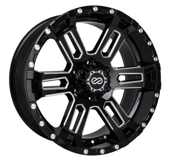 Enkei - Enkei Commander 20x9 25mm Offset 5x150 Bolt Pattern 110 Bore Black Machined Wheel