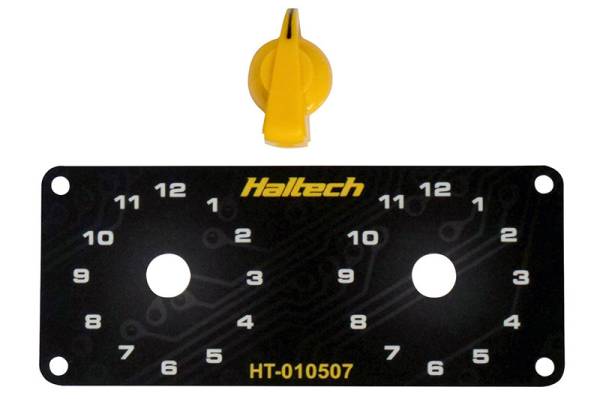 Haltech - Haltech Dual Switch Panel w/Yellow Knob - HT-010507