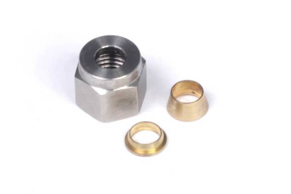 Haltech - Haltech 1/4in Nut & Brass Ferrule - HT-010808