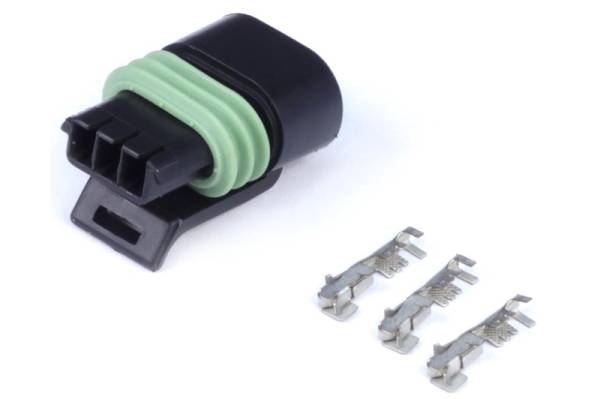 Haltech - Haltech Delphi 3 Pin Single Row Flat Coil Connector Plug & Pins - HT-030414