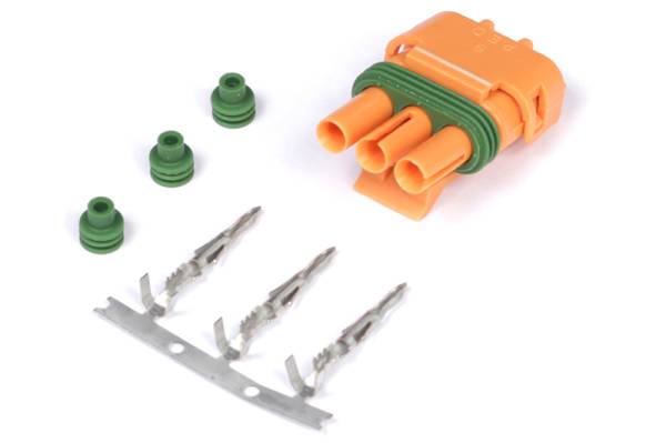 Haltech - Haltech Delco Weather Pack 3 Pin GM Style MAP Sensor Connector Orange Plug & Pins - HT-030420