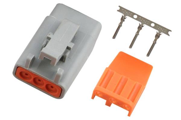 Haltech - Haltech Male Deutsch DTM-3 Connector 7.5 Amp Plug & Pins - HT-031001