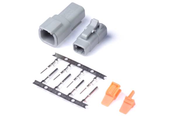 Haltech - Haltech Matching Set of Deutsch DTM-4 Connectors 7.5 Amp Plug & Pins - HT-031014