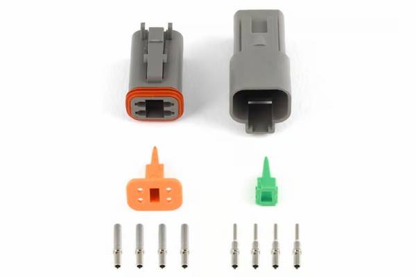 Haltech - Haltech Matching Set of Deutsch DT-4 Connectors 13 Amp Plug & Pins Only - HT-031114