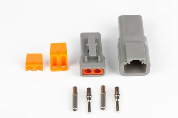 Haltech - Haltech Matching Set of Deutsch DTP-2 Connectors (25 Amp) Plug & Pins - HT-031202