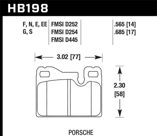 Hawk Performance - Hawk 83-91 Porsche 944 HPS 5.0 Rear Brake Pads