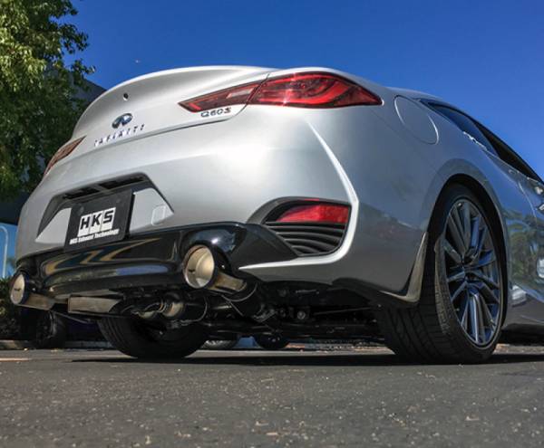 HKS - HKS 2017 Infiniti Q60 (RWD) Dual Hi-Power Titanium Tip Catback Exhaust