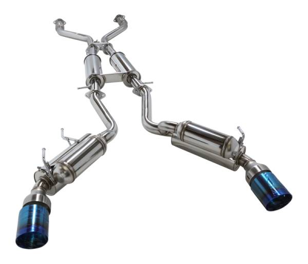 HKS - HKS 09+ 370z Dual Hi-Power Titanium Tip Catback Exhaust (requires removal of emissions canister shie