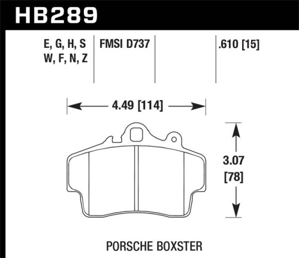 Hawk Performance - Hawk 97-08 Porsche Boxster HPS 5.0 Front Brake Pads