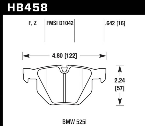 Hawk Performance - Hawk 15-16 BMW X5 xDrive35d/xDrive35i / 15-16 BMW X6 xDrive35i/sDrive35i HPS 5.0 Rear Brake Pads