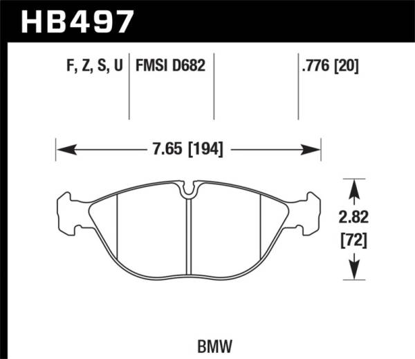 Hawk Performance - Hawk 04-06 Audi TT Quattro/04-05 VW Golf R32/96-01 BMW 750iL Performance HT-10 Race Front Brake Pads