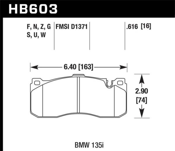 Hawk Performance - Hawk 08-13 BMW 1-Series HPS 5.0 Front Brake Pads