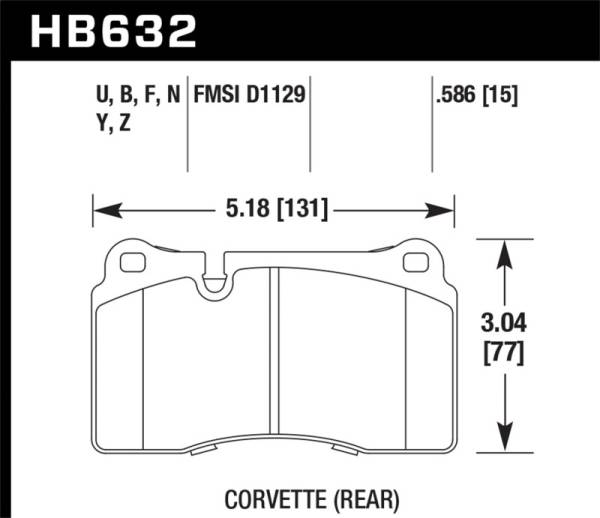 Hawk Performance - Hawk 2007-2015 Volkswagen Tourareg Base/V6/V6-Sport/TDI HPS 5.0 Performance Rear Brake Pads