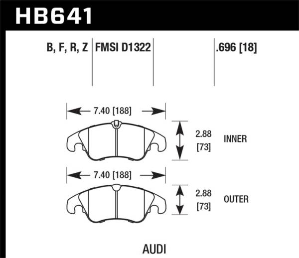 Hawk Performance - Hawk 2009-2014 Audi A4 HPS 5.0 Front Brake Pads