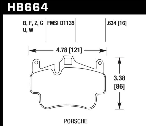 Hawk Performance - Hawk 05-08 Porsche 911 Carrera Front & Rear / 08 Boxster / 07-08 Cayman Front HPS Street Brake Pads