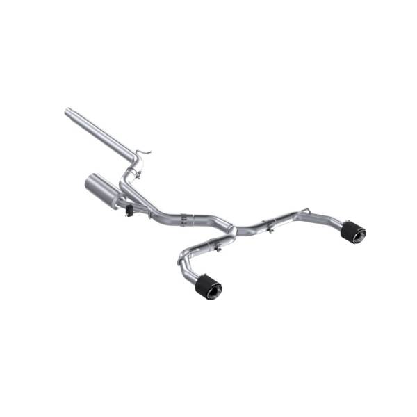 MBRP - MBRP 2022 VW Golf GTI MK8 T304 SS 3in Cat-Back Exhaust 2.5in Dual Split Rear w/ Carbon Fiber Tips