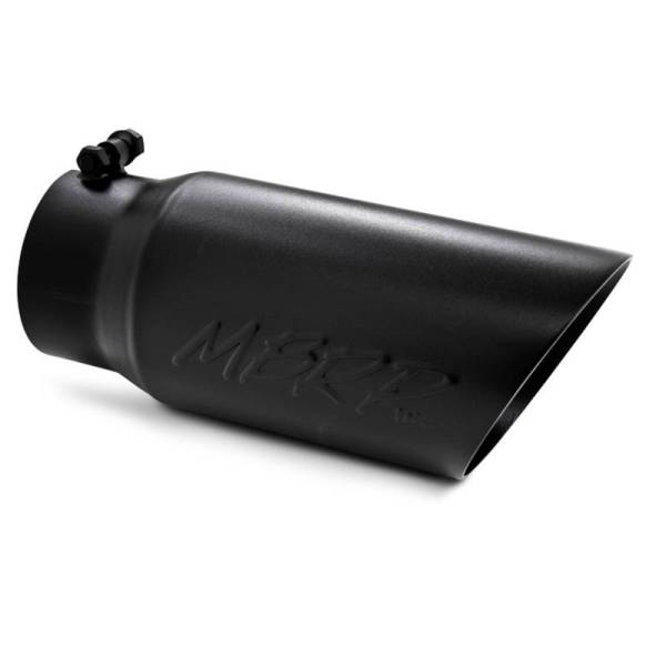 MBRP - MBRP Universal Tip 5 O.D. Dual Wall Angled 4 inlet 12 length - Black Finish