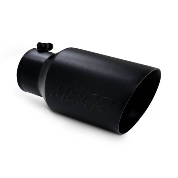 MBRP - MBRP Universal Tip 6 O.D. Dual Wall Angled 4 inlet 12 length - Black Finish