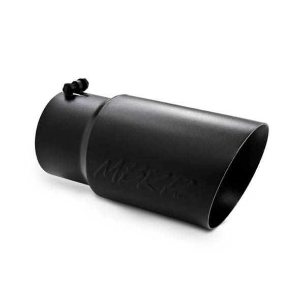 MBRP - MBRP Universal Tip 6 O.D. Dual Wall Angled 5 inlet 12 length - Black Finish