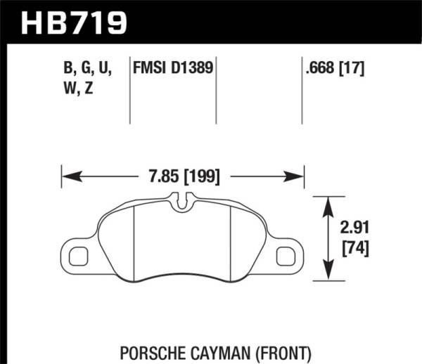 Hawk Performance - Hawk 13-16 Porsche 911 Front HPS 5.0 Brake Pads