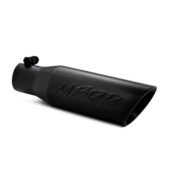 MBRP - MBRP Universal Tip 3.5 O.D. Dual Wall Angled 2.5 inlet 12 length - Black Finish