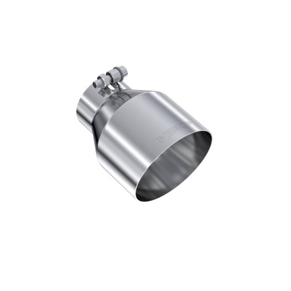 MBRP - MBRP Universal T304 Stainless Steel Tip, 3in ID / 5in OD Out / 6.5in Length / Angle Cut  Single Wall