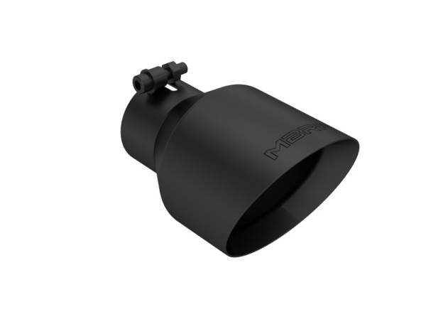 MBRP - MBRP Universal 3in Hex Tip 5in Inlet 8in Length Dual Wall Exhaust Tip - Black Coated