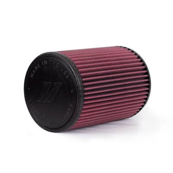 Mishimoto - Mishimoto Air Filter w/ Molded Logo Red Oil 8 Layer Cotton w/ Worm Gear Clamp