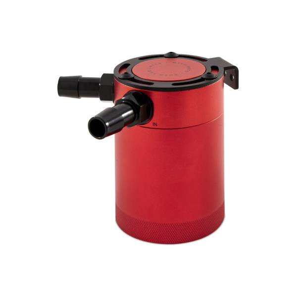 Mishimoto - Mishimoto Compact Baffled Oil Catch Can - 2-Port - Red