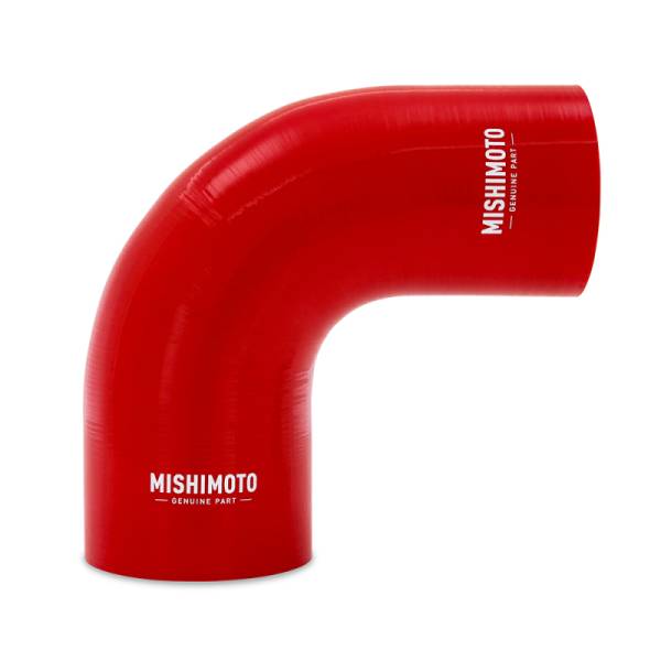 Mishimoto - Mishimoto Silicone Reducer Coupler 90 Degree 3in to 4in - Red