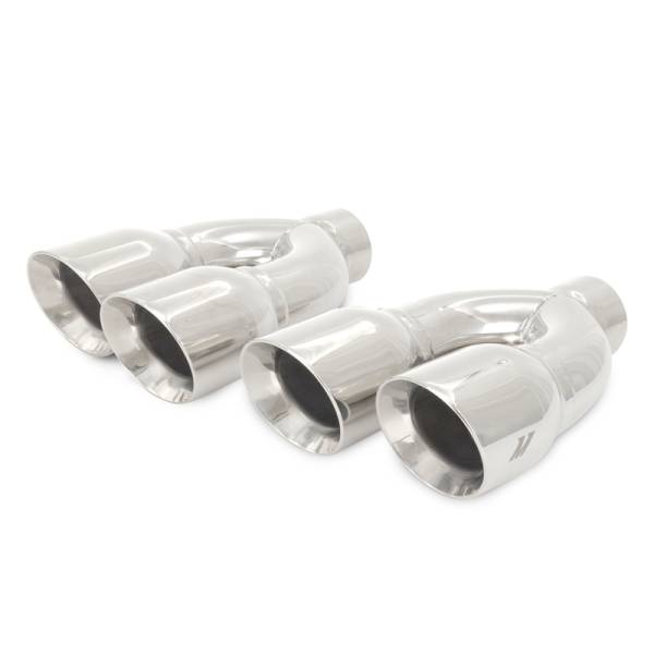 Mishimoto - Mishimoto Universal Steel Muffler Tip 2.5in Inlet Dual Y Polished