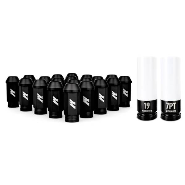 Mishimoto - Mishimoto Aluminum Locking Lug Nuts 1/2 X 20 23pc Set Black