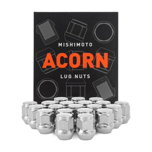 Mishimoto - Mishimoto Steel Acorn Lug Nuts M12 x 1.5 - 20pc Set - Chrome