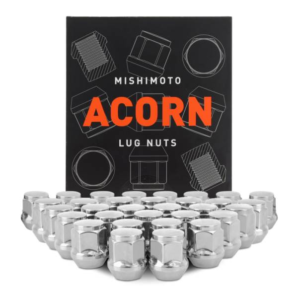 Mishimoto - Mishimoto Steel Acorn Lug Nuts M14 x 1.5 - 32pc Set - Chrome