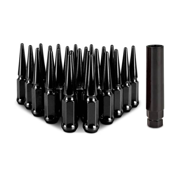 Mishimoto - Mishimoto Mishimoto Steel Spiked Lug Nuts M12 x 1.5 24pc Set Black