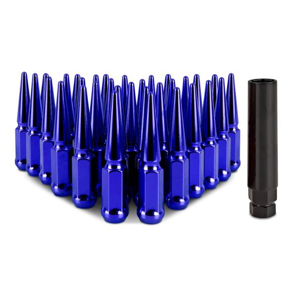 Mishimoto - Mishimoto Mishimoto Steel Spiked Lug Nuts M14 x 1.5 32pc Set Blue