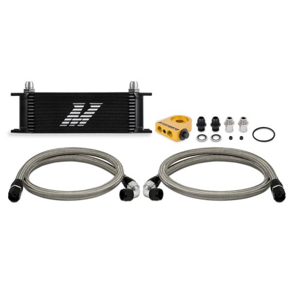 Mishimoto - Mishimoto Universal Thermostatic Oil Cooler Kit 13-Row Black