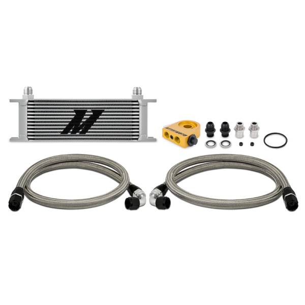 Mishimoto - Mishimoto Universal Thermostatic Oil Cooler Kit 13-Row Silver