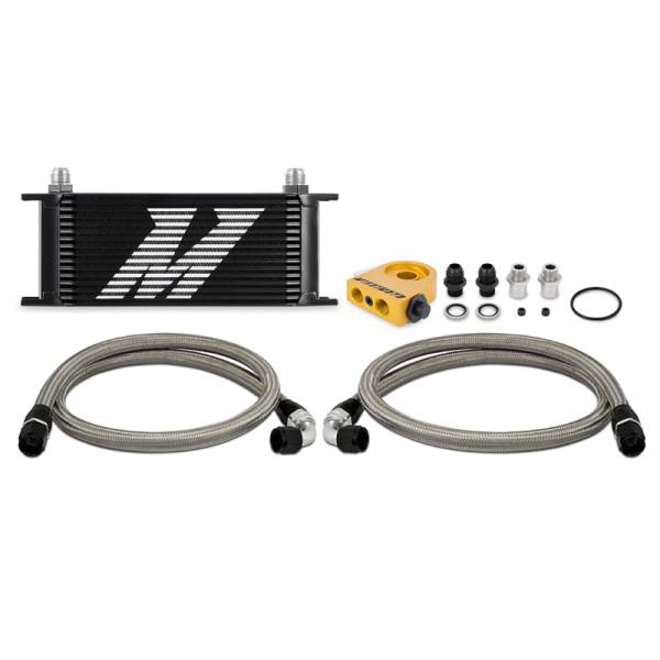 Mishimoto - Mishimoto Universal Thermostatic Oil Cooler Kit 16-Row Black